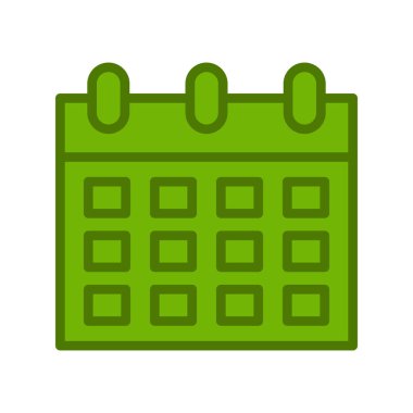 Takvim simgesi vektör illüstrasyonu