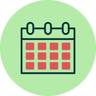 Takvim simgesi vektör illüstrasyonu