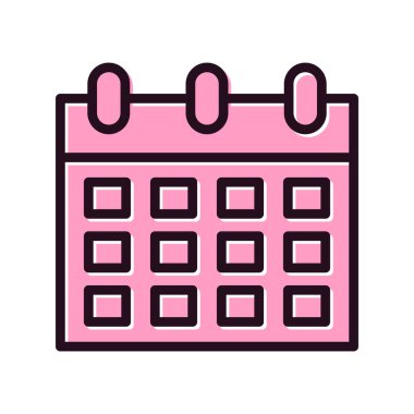 Takvim simgesi vektör illüstrasyonu