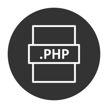 .PHP dosya biçimi simgesi, vektör illüstrasyonu