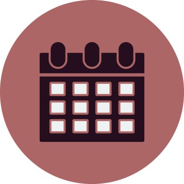 Takvim simgesi vektör illüstrasyonu