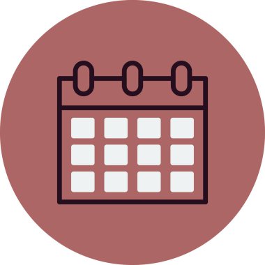 Takvim simgesi vektör illüstrasyonu