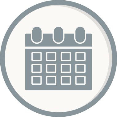 Takvim simgesi vektör illüstrasyonu