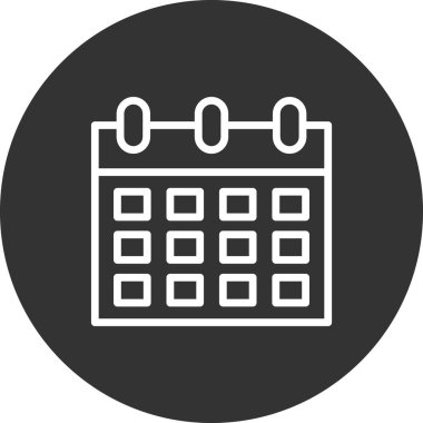 Takvim simgesi vektör illüstrasyonu