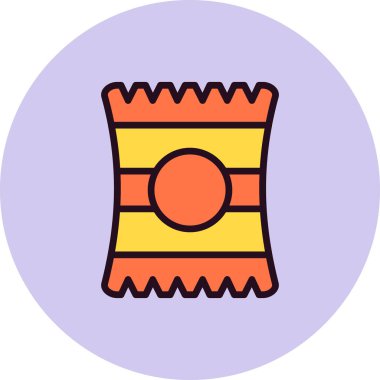 Şeker simgesinin vektör illüstrasyonu