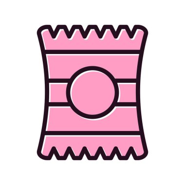 Şeker simgesinin vektör illüstrasyonu