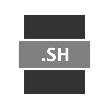 .SH dosya biçimi simgesi, vektör illüstrasyonu
