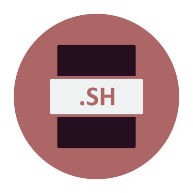 .SH dosya biçimi simgesi, vektör illüstrasyonu