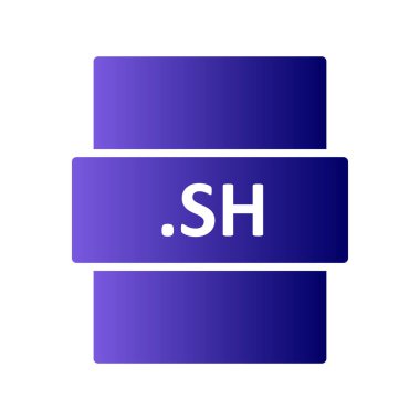 .SH dosya biçimi simgesi, vektör illüstrasyonu