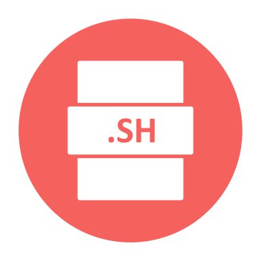 .SH dosya biçimi simgesi, vektör illüstrasyonu