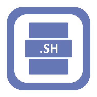 .SH dosya biçimi simgesi, vektör illüstrasyonu