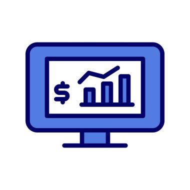 Bilgisayar vektör illüstrasyonunda nakit istatistikleri