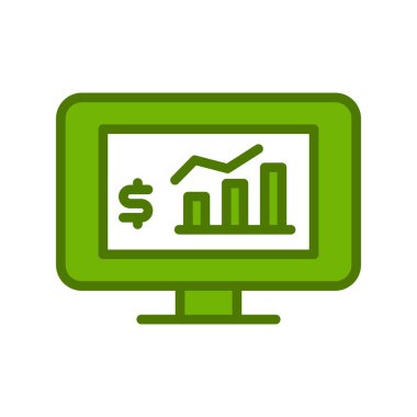 Bilgisayar vektör illüstrasyonunda nakit istatistikleri