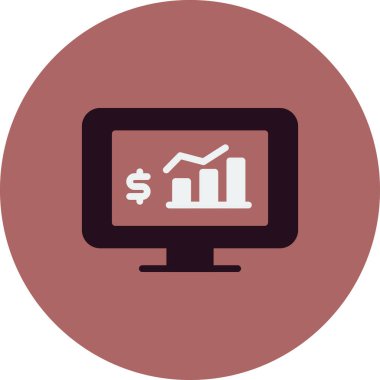 Bilgisayar vektör illüstrasyonunda nakit istatistikleri
