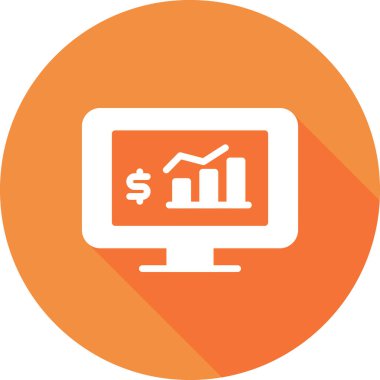 Bilgisayar vektör illüstrasyonunda nakit istatistikleri