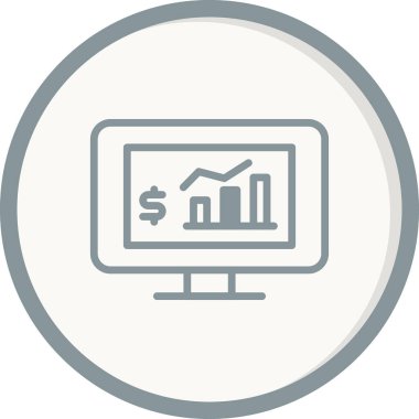Bilgisayar vektör illüstrasyonunda nakit istatistikleri