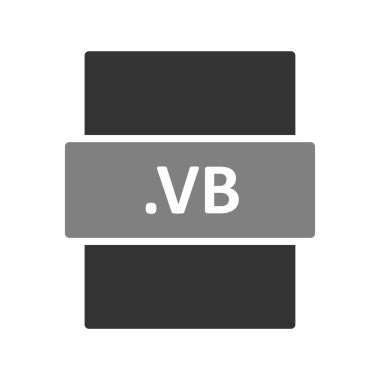 .vb dosya biçimi simgesi, vektör illüstrasyonu