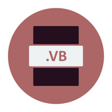 .vb dosya biçimi simgesi, vektör illüstrasyonu