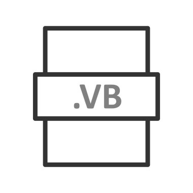 .vb dosya biçimi simgesi, vektör illüstrasyonu