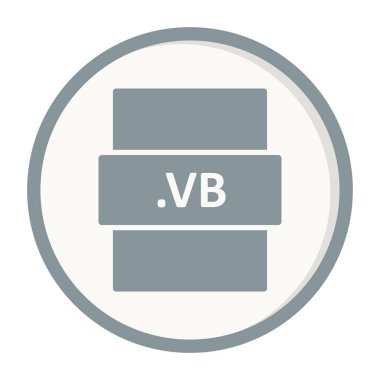 .vb dosya biçimi simgesi, vektör illüstrasyonu