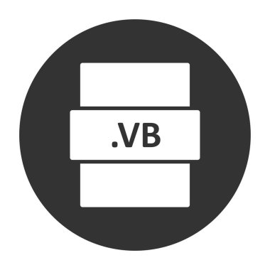 .vb dosya biçimi simgesi, vektör illüstrasyonu