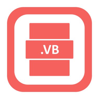 .vb dosya biçimi simgesi, vektör illüstrasyonu