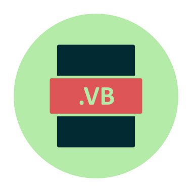 .vb dosya biçimi simgesi, vektör illüstrasyonu
