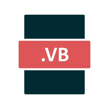 .vb dosya biçimi simgesi, vektör illüstrasyonu
