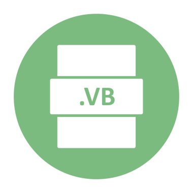 .vb dosya biçimi simgesi, vektör illüstrasyonu