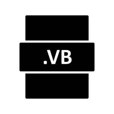 .vb dosya biçimi simgesi, vektör illüstrasyonu
