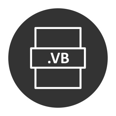 .vb dosya biçimi simgesi, vektör illüstrasyonu