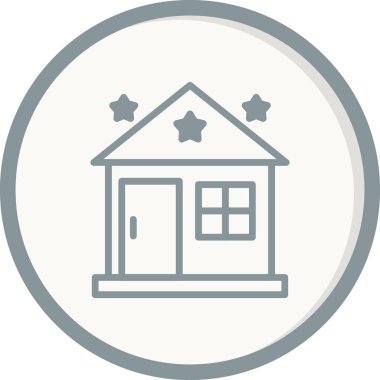 Bir ev simgesinin vektör illüstrasyonu