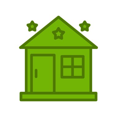 Bir ev simgesinin vektör illüstrasyonu