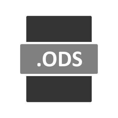 .Ods dosya biçimi simgesi, vektör illüstrasyonu