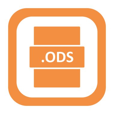 .Ods dosya biçimi simgesi, vektör illüstrasyonu