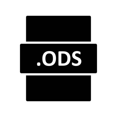 .Ods dosya biçimi simgesi, vektör illüstrasyonu