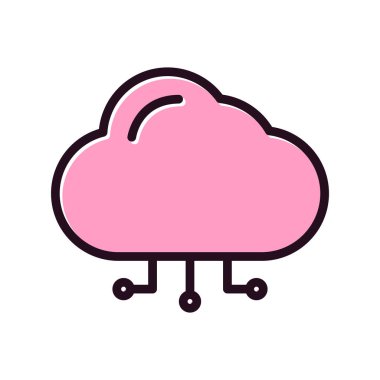 Bulut hesaplama simgesi vektör illüstrasyonu