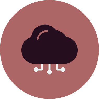 Bulut hesaplama simgesi vektör illüstrasyonu