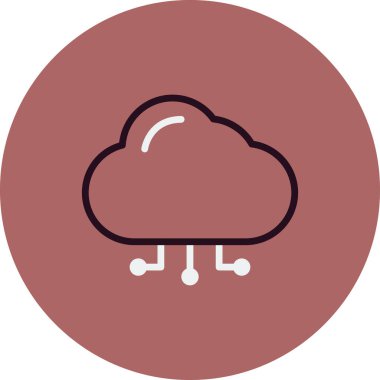 Bulut hesaplama simgesi vektör illüstrasyonu