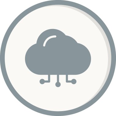 Bulut hesaplama simgesi vektör illüstrasyonu