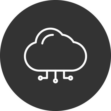 Bulut hesaplama simgesi vektör illüstrasyonu