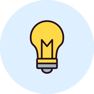 Ampul simgesinin vektör illüstrasyonu