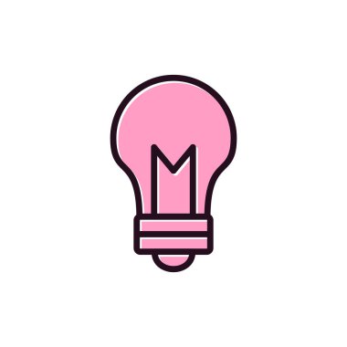 Ampul simgesinin vektör illüstrasyonu