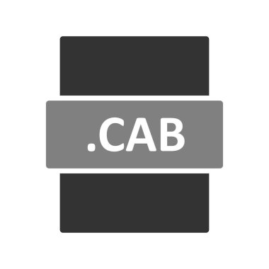 .CAB dosya biçim simgesi, vektör illüstrasyonu