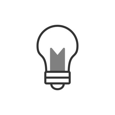 Ampul simgesinin vektör illüstrasyonu