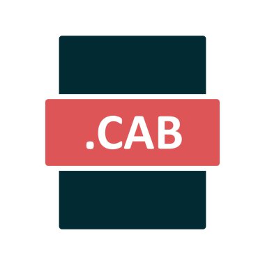 .CAB dosya biçim simgesi, vektör illüstrasyonu