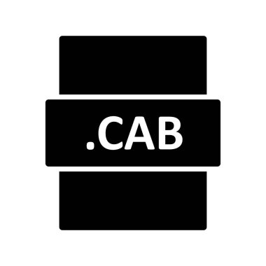 .CAB dosya biçim simgesi, vektör illüstrasyonu