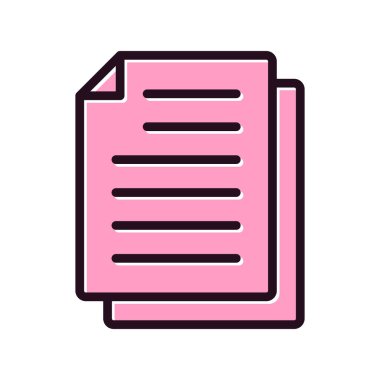 belge simgesi, vektör çizimi 