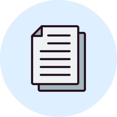 belge simgesi, vektör çizimi 