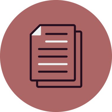 belge simgesi, vektör çizimi 